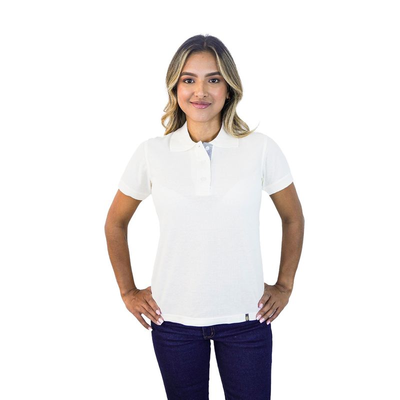 KP K'PO KING - Camiseta tipo polo para mujer marfil Kapo