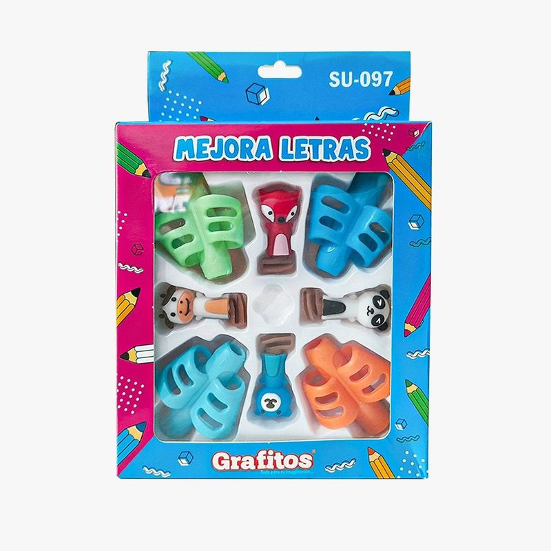 OFFI ESCO - Adaptador Mejora Letra Set X4 Corrector De Postura De Dedos