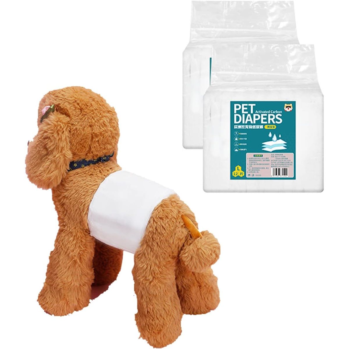 CATLIKE - Pañal Para Perro Talla S Macho X 12Und