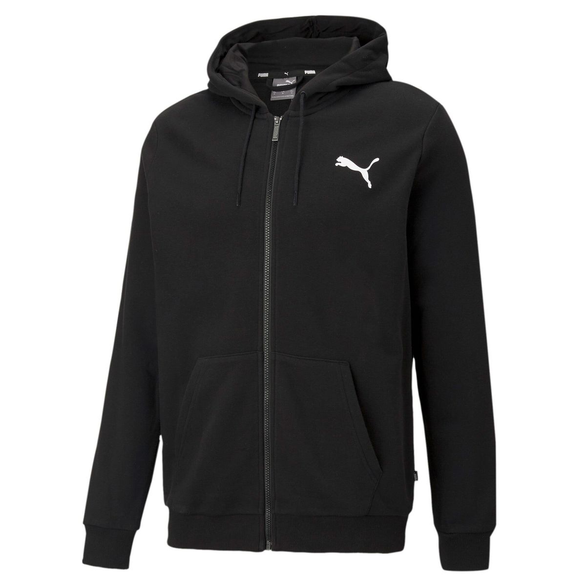 PUMA - Hoodie Saco Marca Puma Small Logo Fz Original Negro Hombre