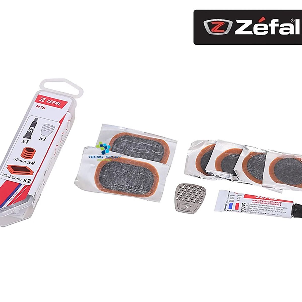 ZEFAL - Kit Reparación Parche Zefal Mtb Parches Llanta Bicicleta