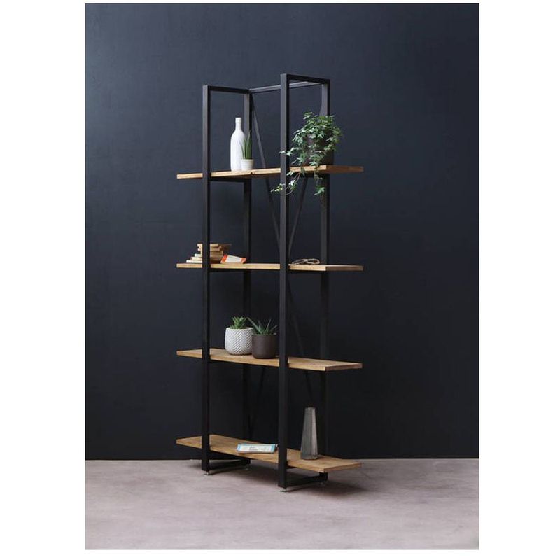 GENERICO - Estanteria Biblioteca Tumon Rustico industrial 120x40x190cm