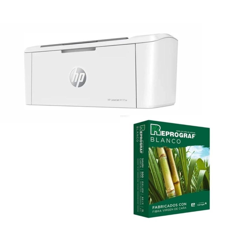 HP - Combo Impresora HP LaserJet M111w + Resma Gratis