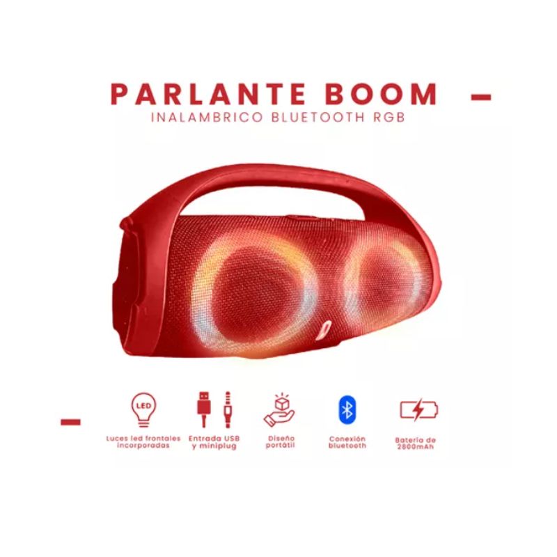 INNOVA - Parlante Portatil Boom Mega Bass Sound Luces Bluetooth Tws Resiste