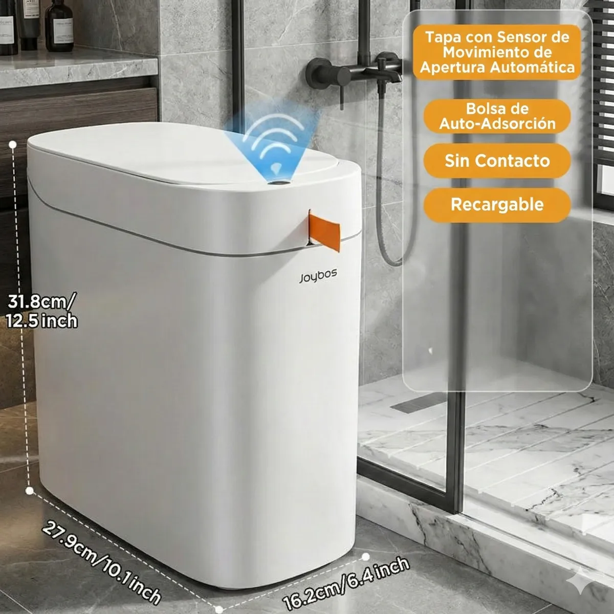 TY - Papelera Automática Joybos con Sensor de Movimiento y Succión de Bolsa