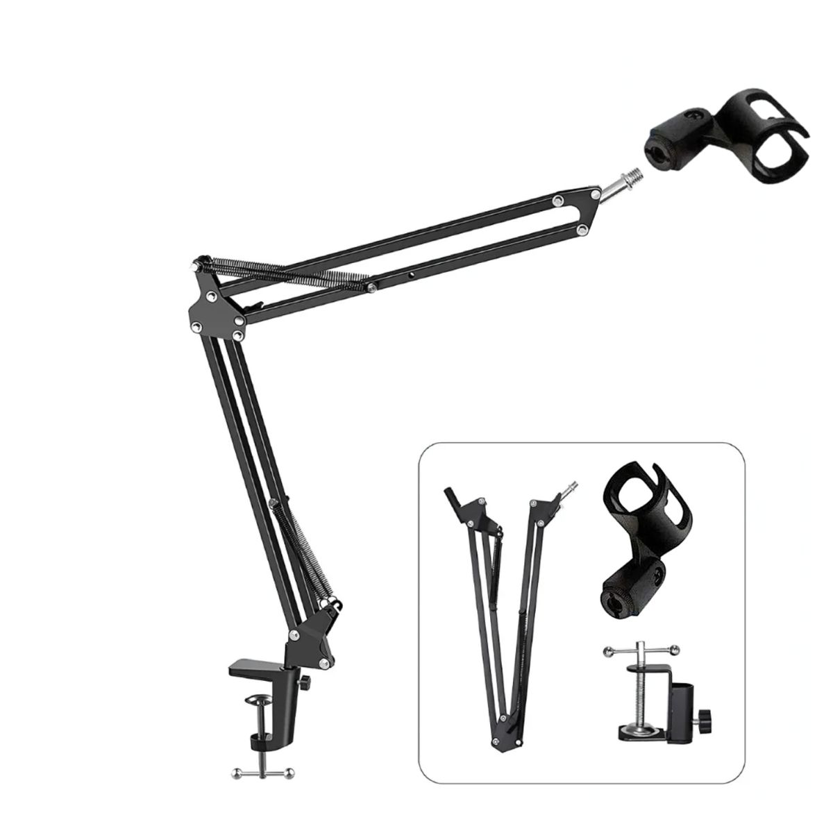 GENERICO - Soporte Micrófono Para Escritorio Con Brazo Ajustable