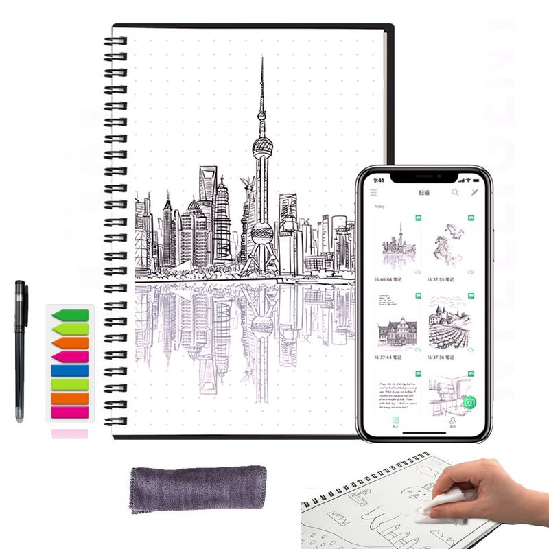 GENERICO - Cuaderno Inteligente Reutilizable Borrable A5