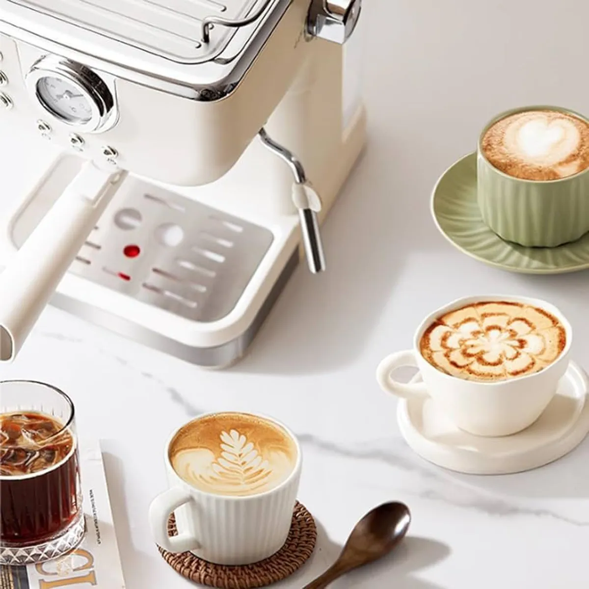 RENAHOUSE - Maquina Para Cafe Expreso Capuchino 20bar Renahouse + Regalo