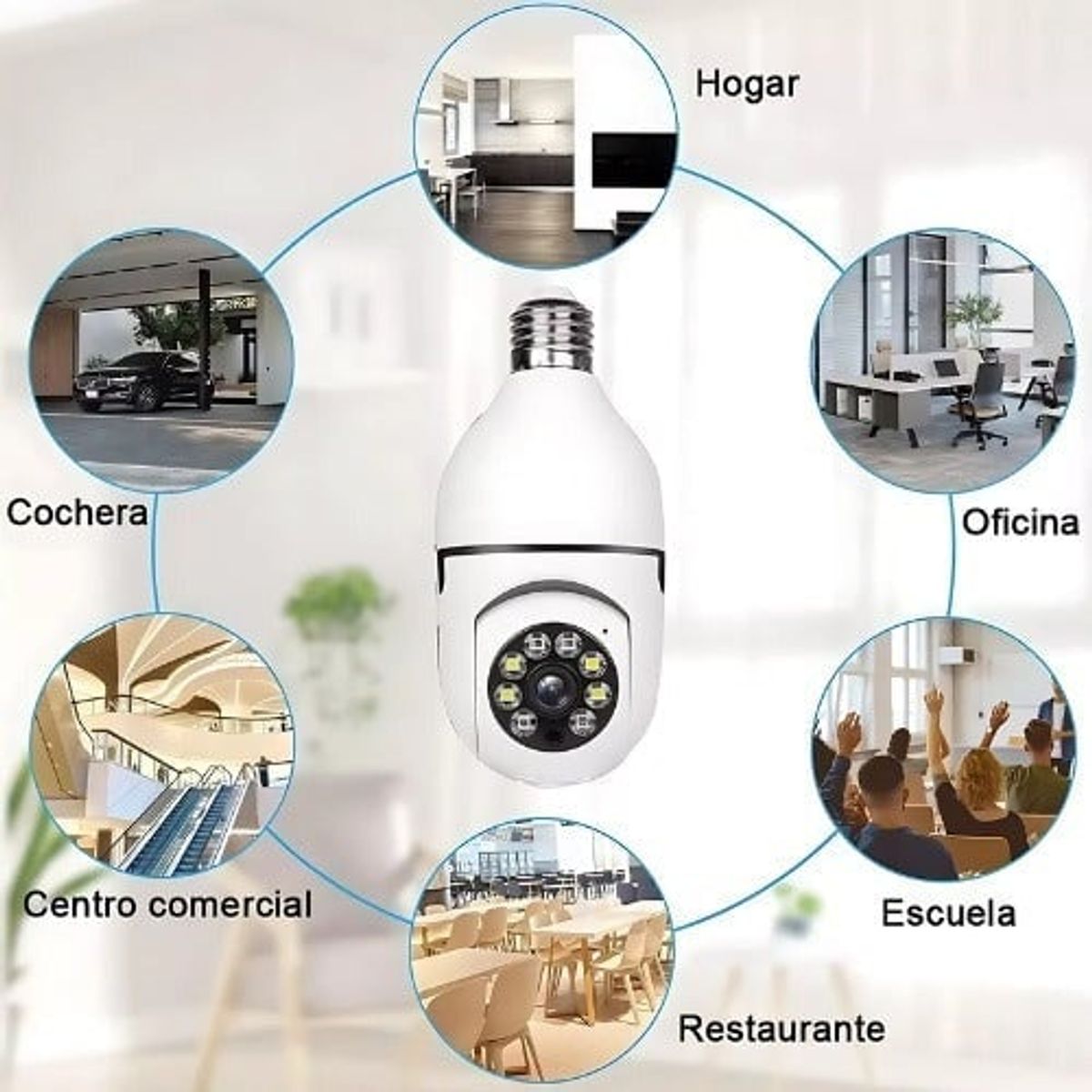 SKY - Camara De Seguridad Bombillo 360 Vision Nocturna ORIGINAL V380