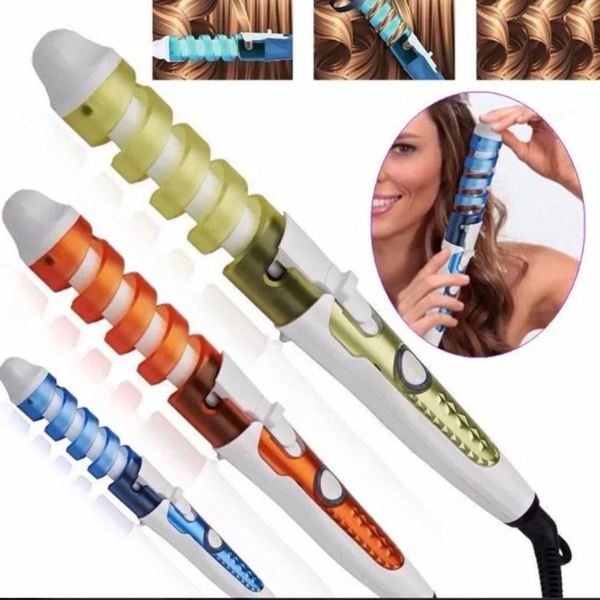 GENERICO - Pinza Rizador Encrespador Ondulador Curl Espiral Nova