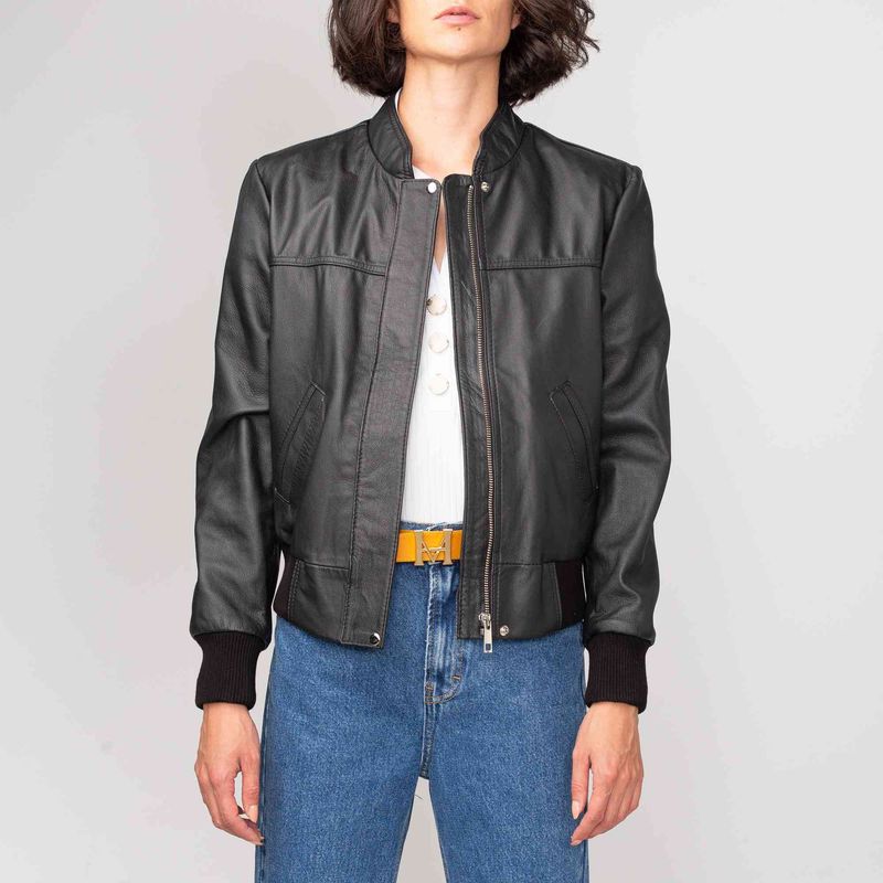 MARIO HERNANDEZ - Chaqueta Bomber Coral Negro Gema
