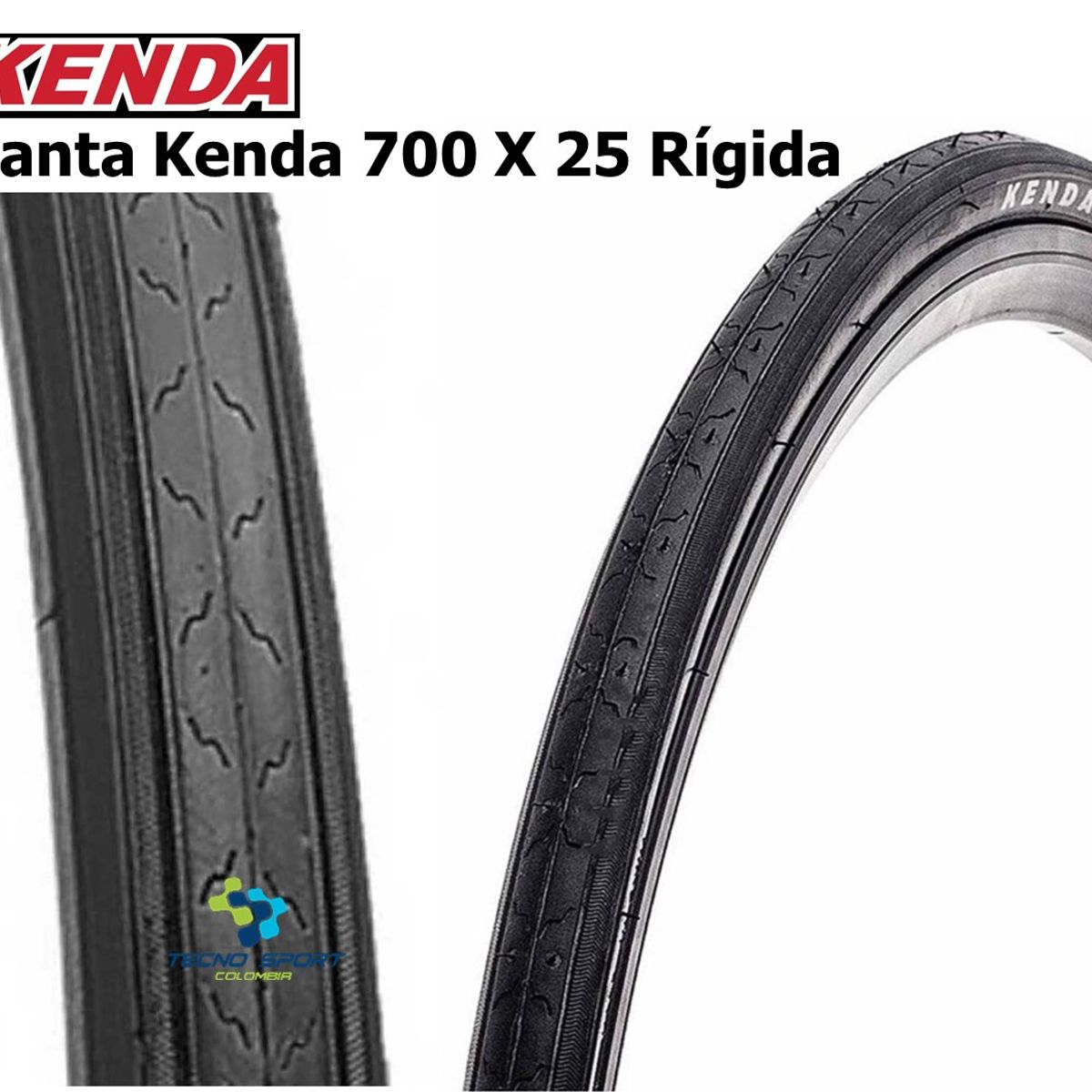 KENDA - Llanta Bicicleta Ruta Kenda 700 X 25 Rigida X 2 Und Coraza