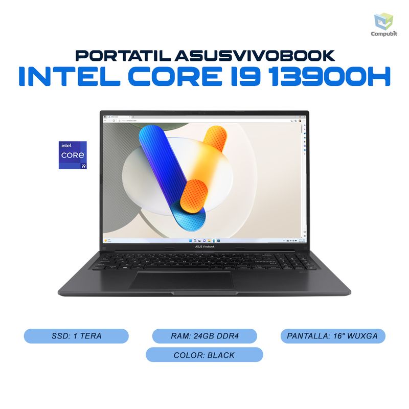 ASUS - Portátil Asus Core I9 13900H + Ram 24GB - X1605VA-MB929