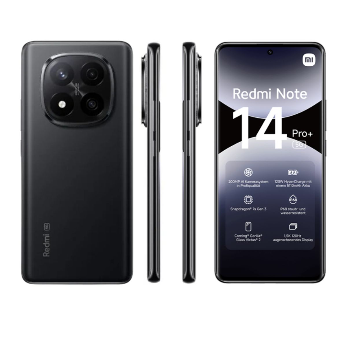 XIAOMI - Celular Xiaomi Redmi Note 14 Pro+ 5G 256GB/8GB RAM Negro