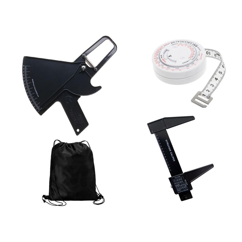 SLIM GUIDE - Adipometro Slim Guide + Vitruvian + Cinta + Bolsa Transporte