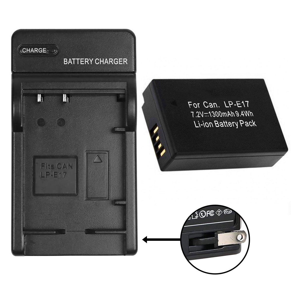 GENERICO - Cargador y Batería lp-e17 para canon kastar