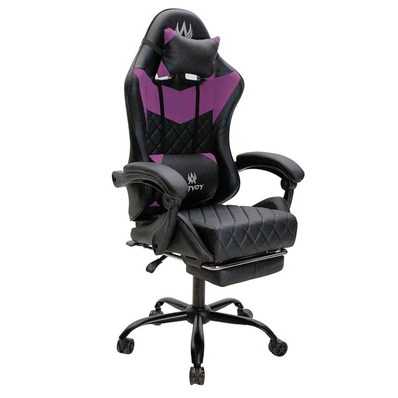 AKIVOY - Silla Gamer Sakai Negro con Violeta Akivoy