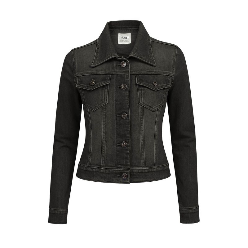 MODA EN CIRCUITO - Chaqueta En Jean Para Mujer GRIS