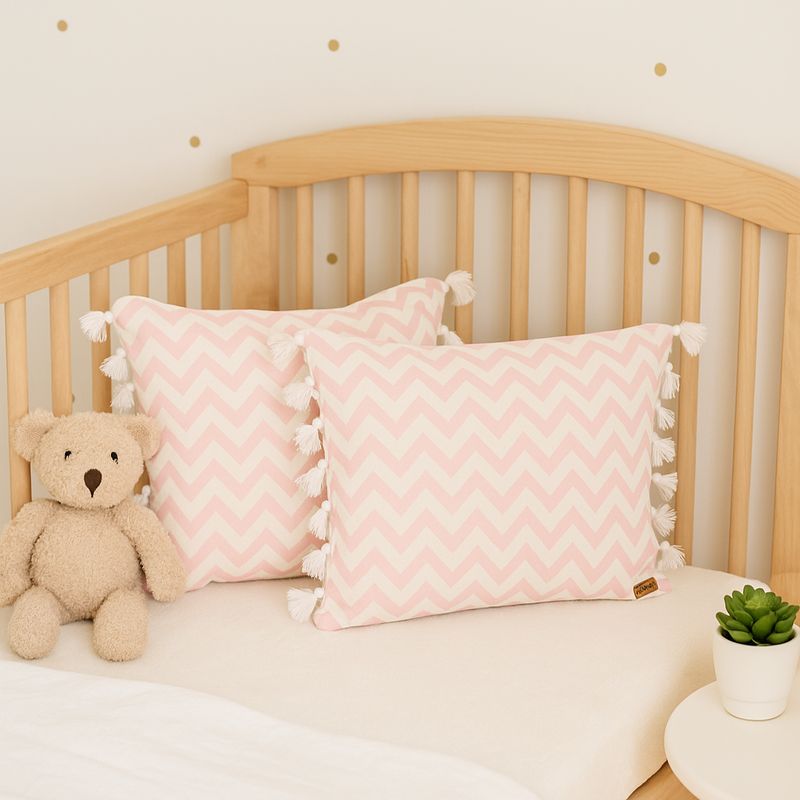 NOSSARENA - Set x 2 cojines infantil de 35x25cm color rosa