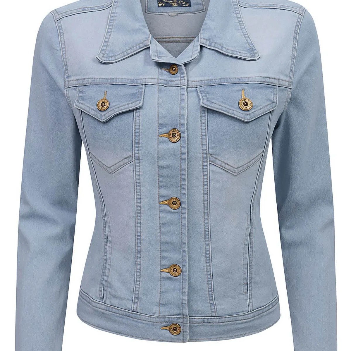 MODA EN CIRCUITO - Chaqueta En Jean Para Mujer AZUL HIELO