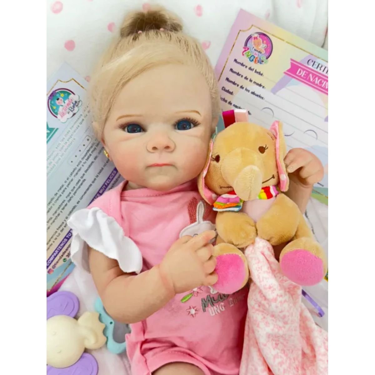 GENERICO - ❤Bebe Reborn❤ Mia ❤ Mona ❤ Ropa Conejito ❤