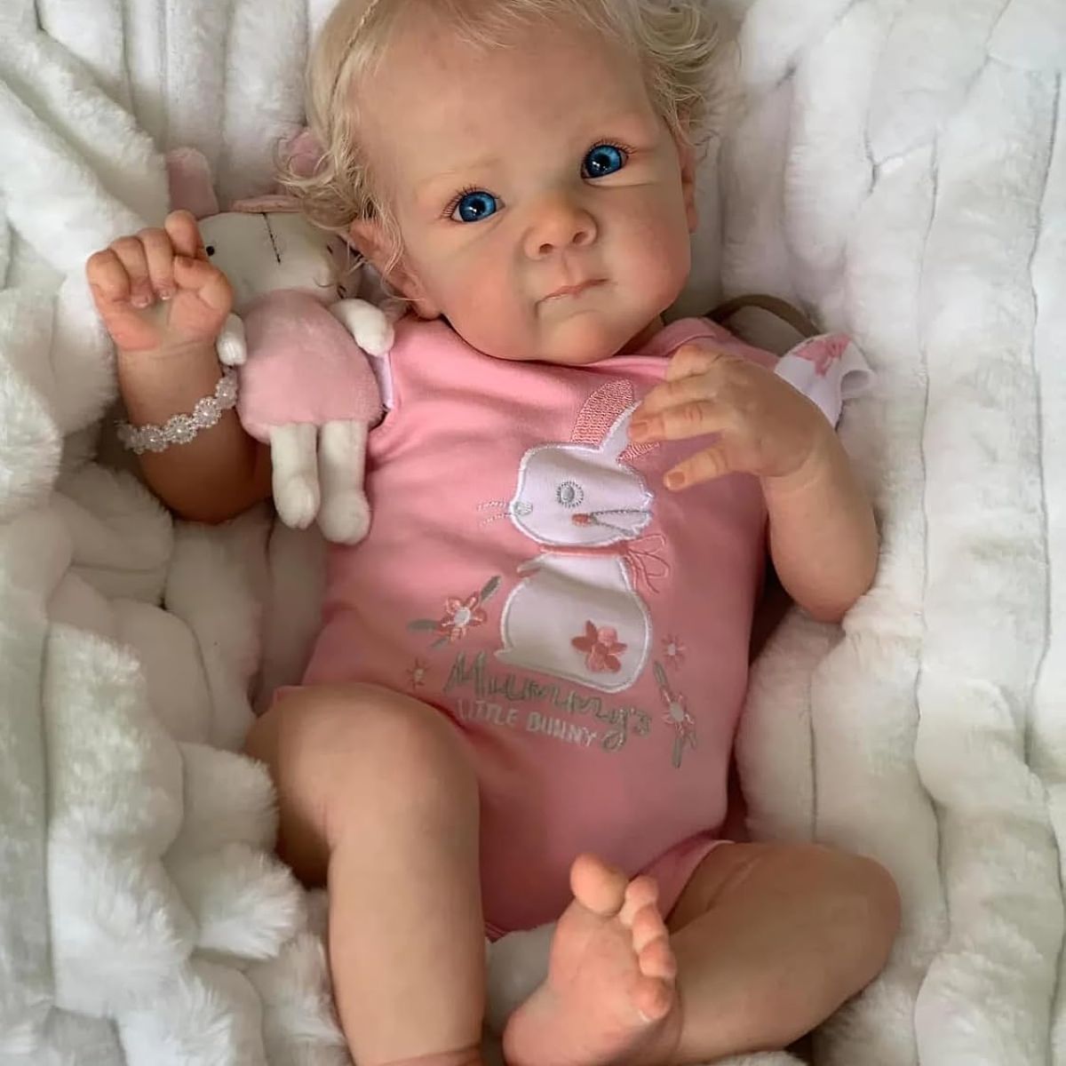 GENERICO - ❤Bebe Reborn❤ Mia ❤ Mona ❤ Ropa Conejito ❤