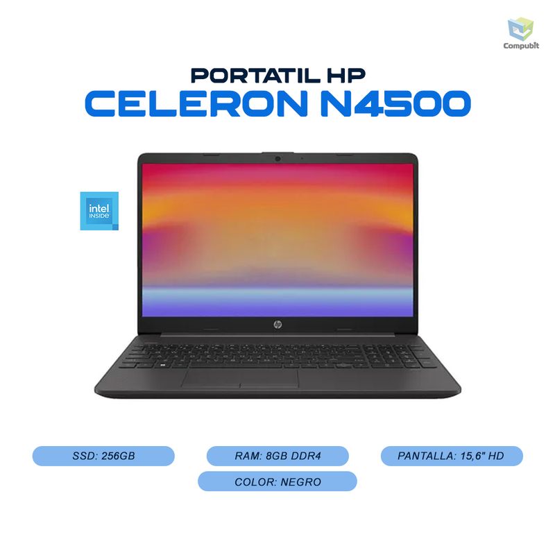 HP - Portátil HP Celeron N4500 + Ram 8GB - 250 G9