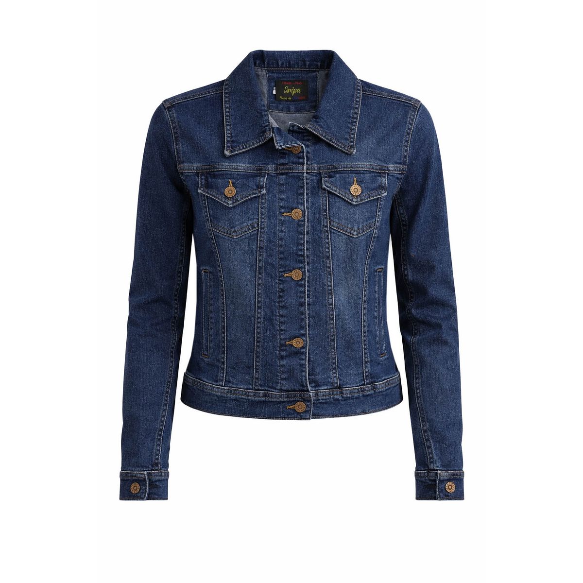 MODA EN CIRCUITO - Chaqueta En Jean Para Mujer AZUL OSCURO