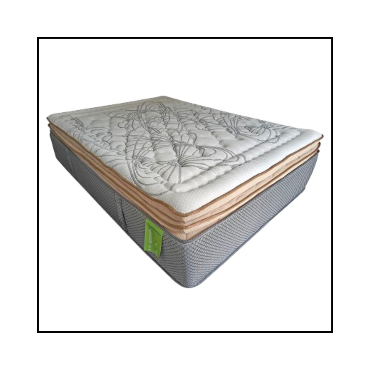 GENERICO - Colchón Queen Suave Resortado Pocket 160x190 + protector + almohada
