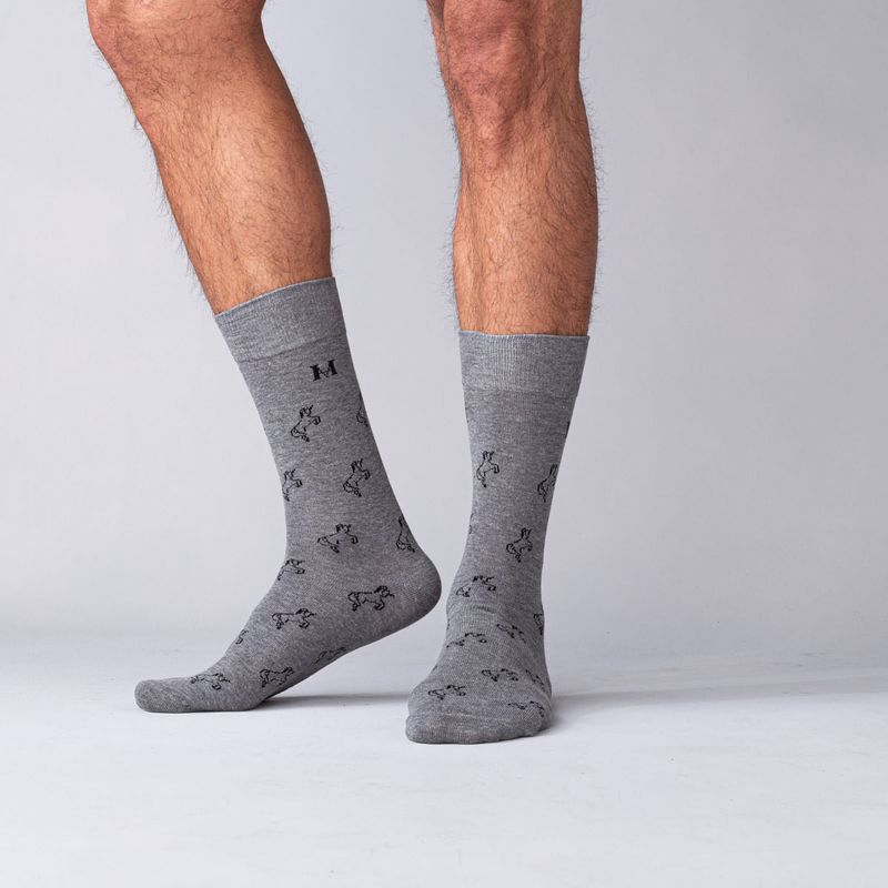 MARIO HERNANDEZ - Medias Unicornio Gris MH Socks
