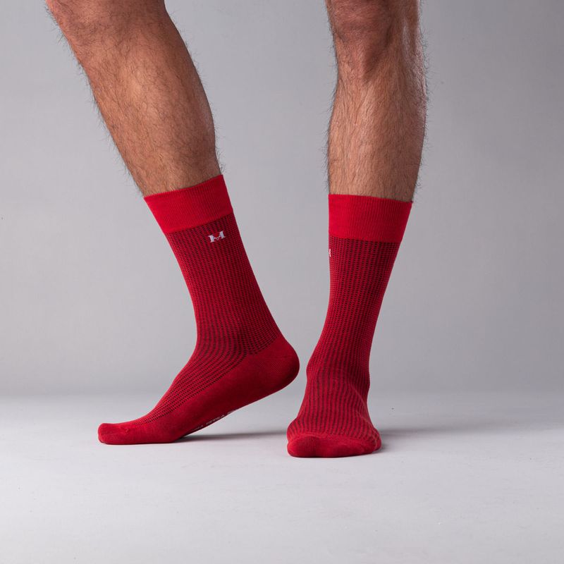 MARIO HERNANDEZ - Medias Matiz Extrafina Rojo MH Socks