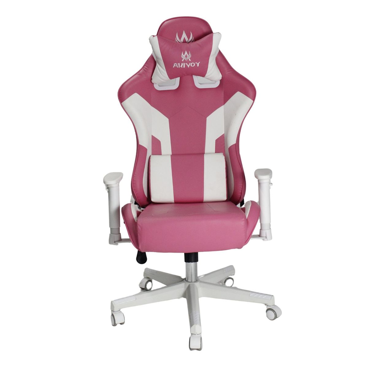 AKIVOY - Silla Gamer Ktty Color Rosa - Blanca