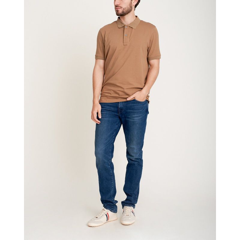 NO DRAMA - Camiseta polo sin bolsillos algodon NO DRAMA Beige POLOSINBKAK