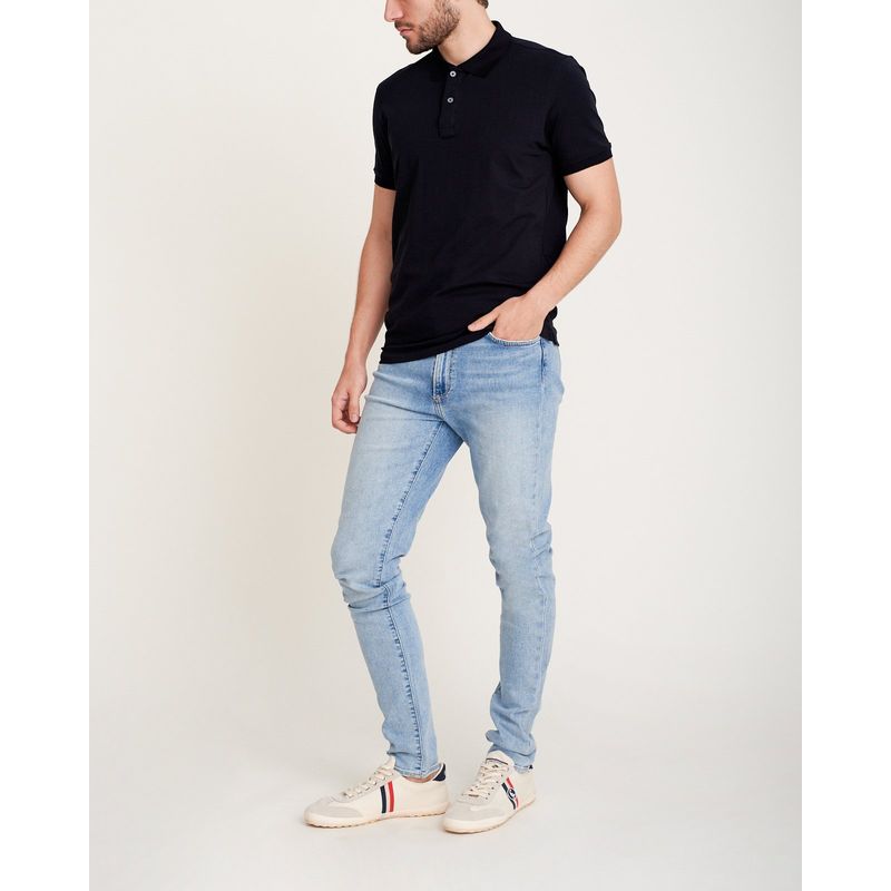 NO DRAMA - Camiseta polo sin bolsillos algodon NO DRAMA Negro POLOSINBNEG