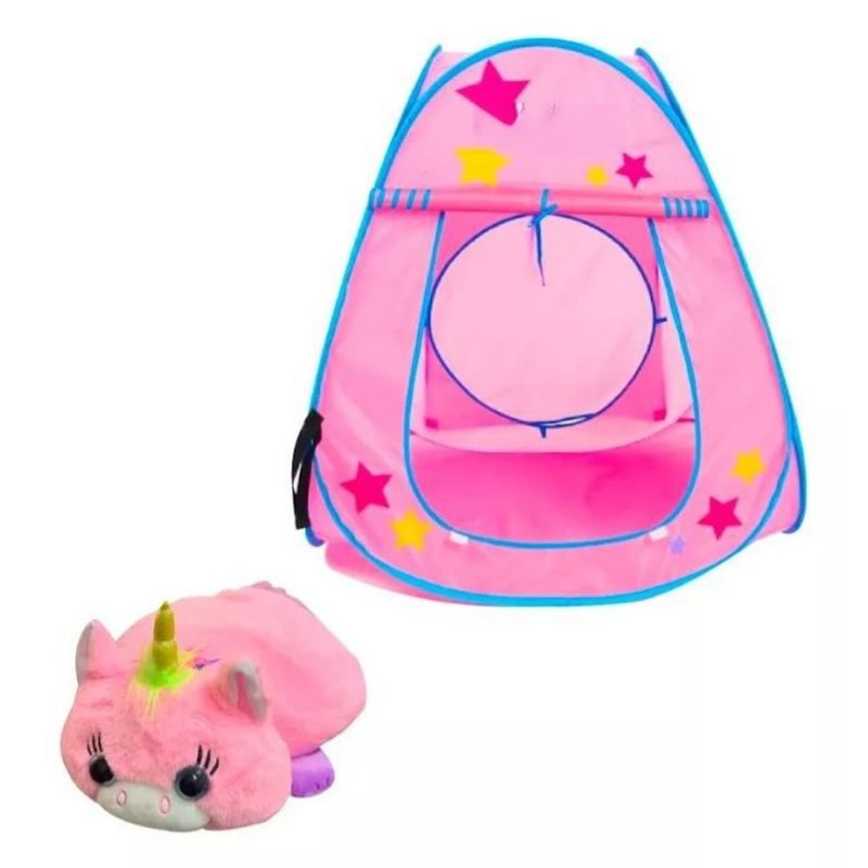 MILOPTS - Carpa Casa Infantil Plegable Juguete Peluche Rosa Unicornio