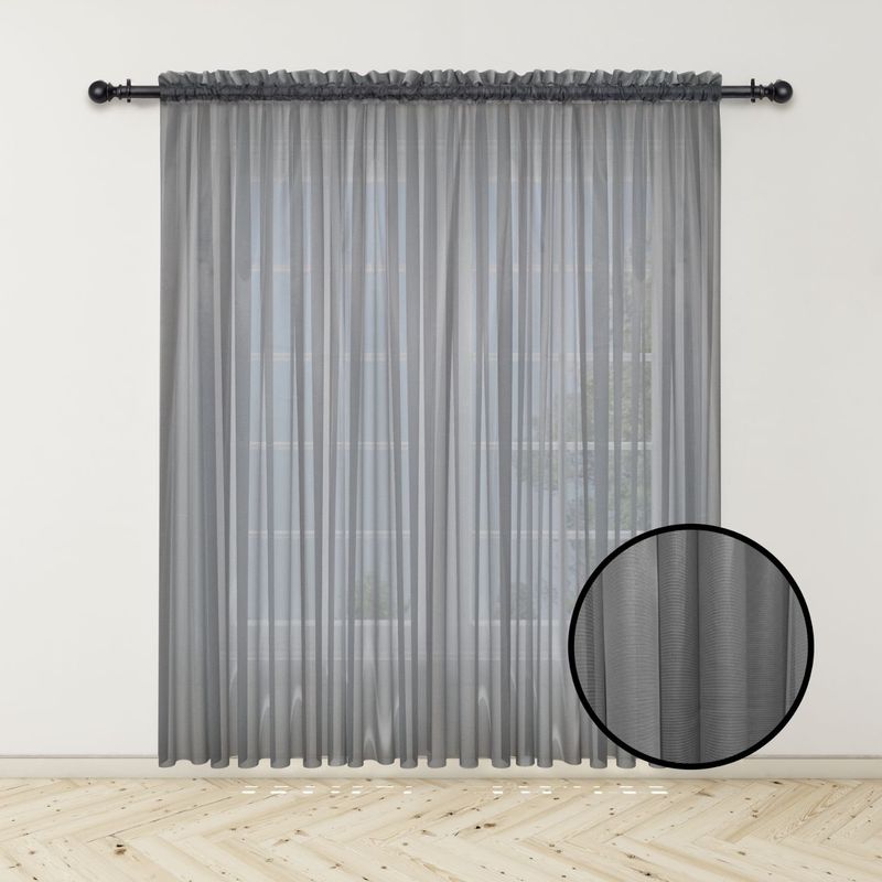 ADVANCE - Cortina Gris en Velo Muselina 3 mts x 2.10 mts Entero