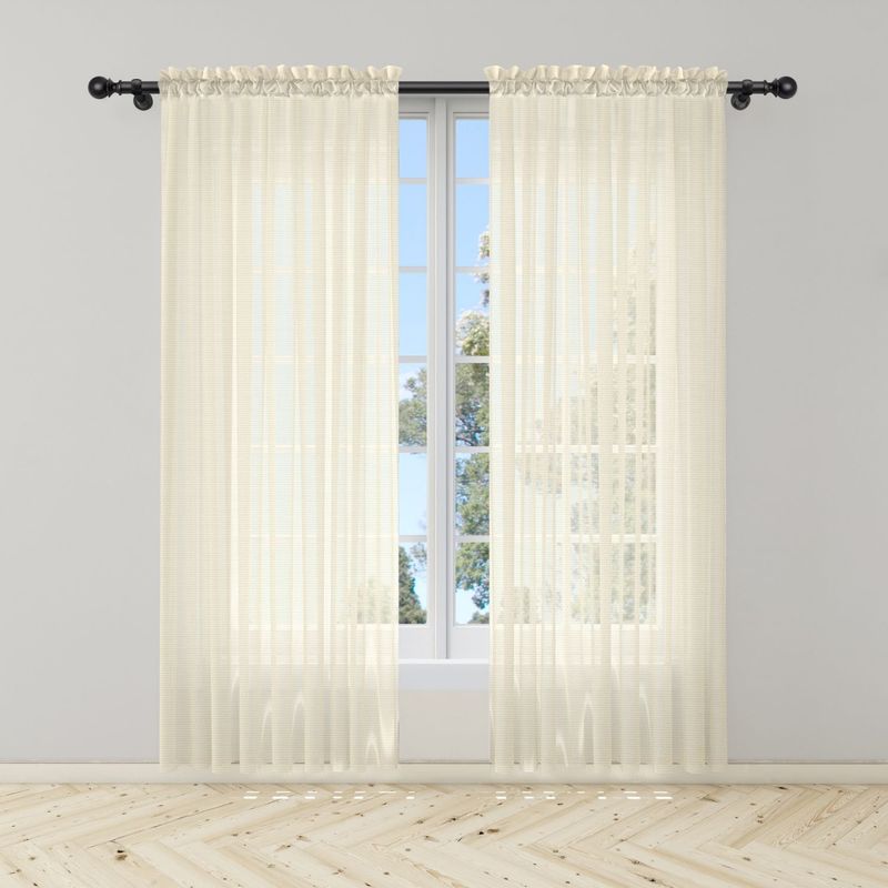 ADVANCE - Cortina Beige en Velo Muselina 3 mts x 2.10 mts Dividido