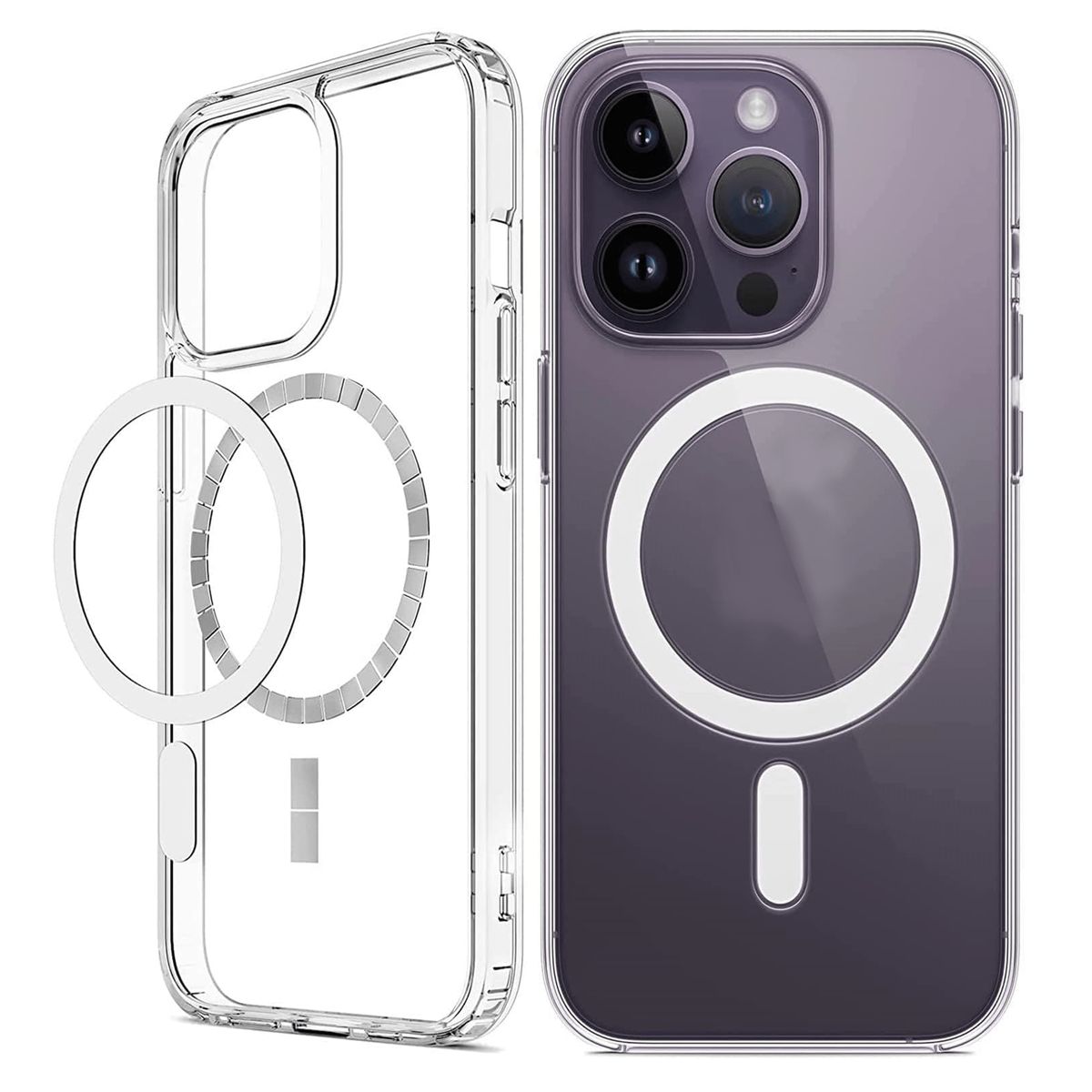 GENERICO - Case Estuche Transparente Carga Magnética Compatible IPhone 14 Pro Max