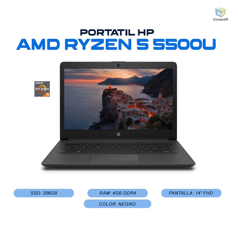 HP - Portátil Hp Ryzen 5 5500U + Ram 4GB 256GB - 245 G8