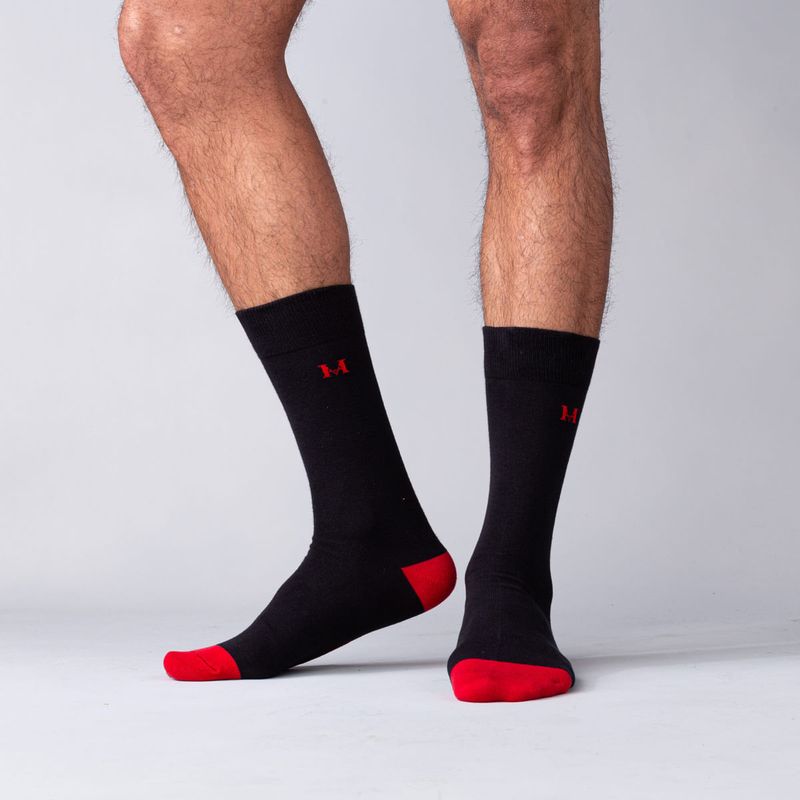 MARIO HERNANDEZ - Medias Básicas Negro Largas MH Socks