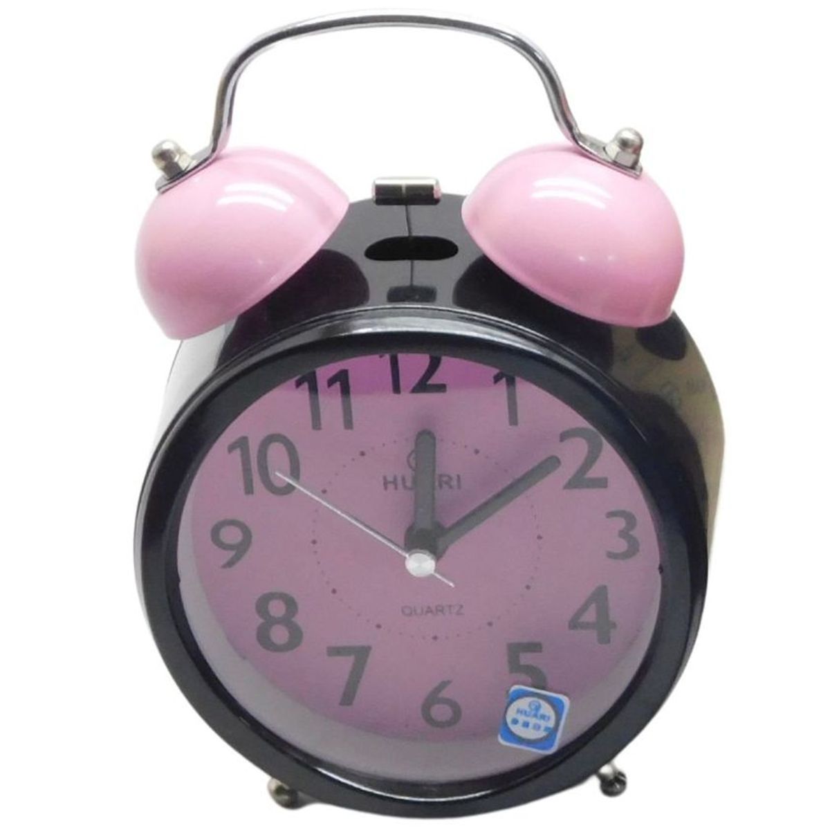 MAZUGI - Reloj Despertador Redondo Con Campana Azul Rosado Naranja