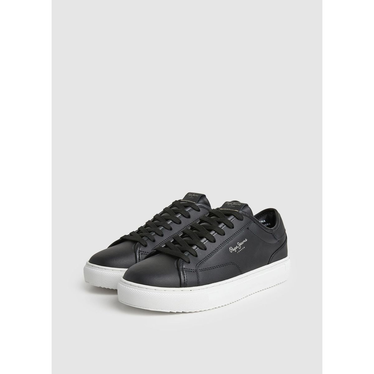 PEPE JEANS - Tenis Pepe Jeans Adams Basy para mujer color Negro y Blanco
