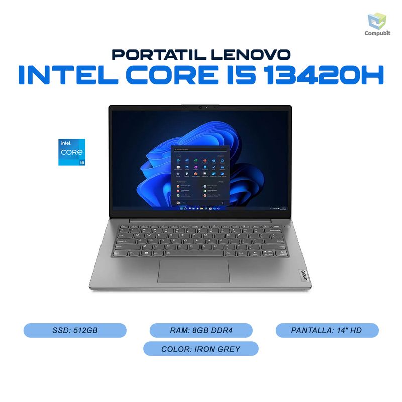LENOVO - Portátil Lenovo Core I5 13420H + Ram 8GB 512GB - V14 G4 IRU