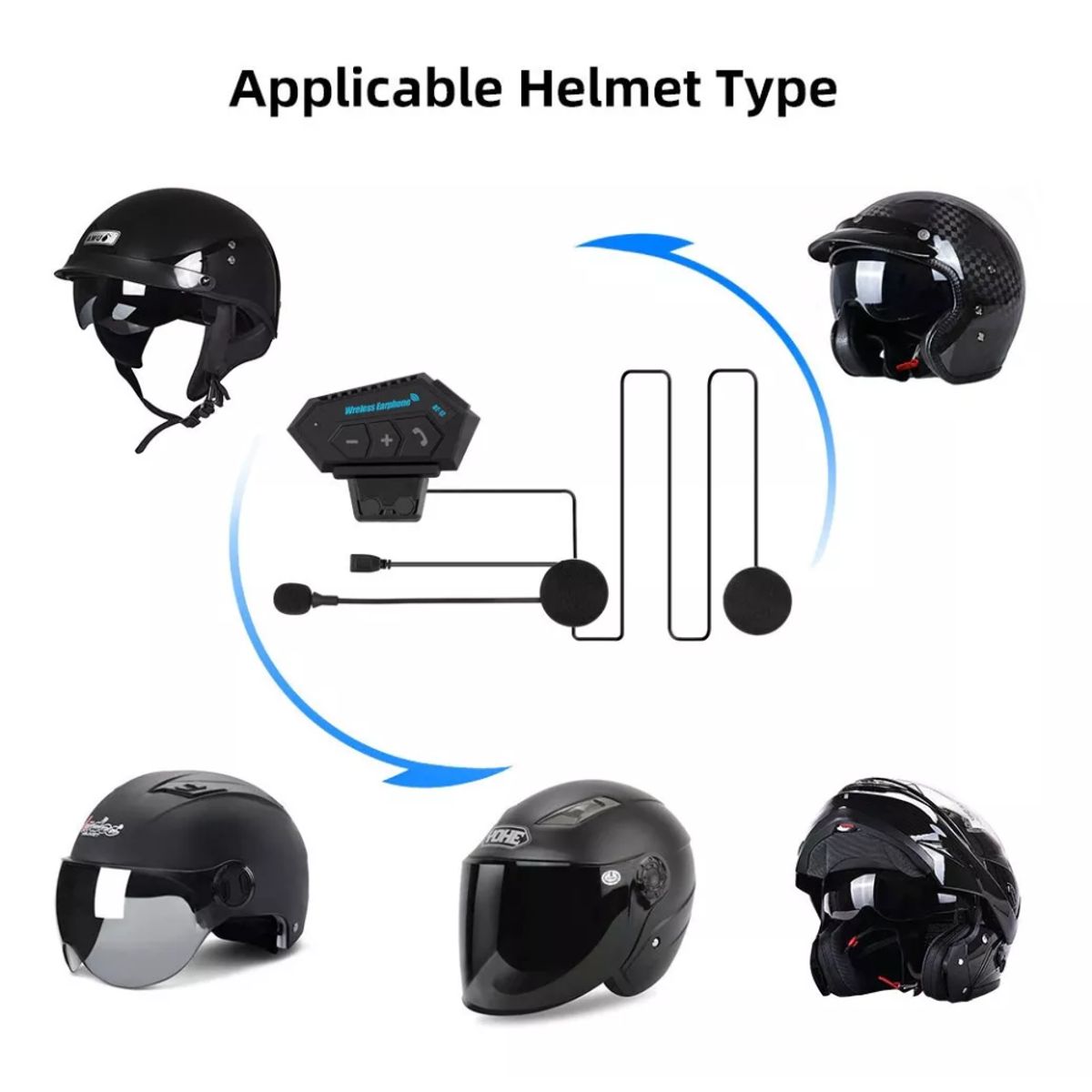 GENERICO - Intercomunicador Wireless Manos Libres Para Moto Bt-12