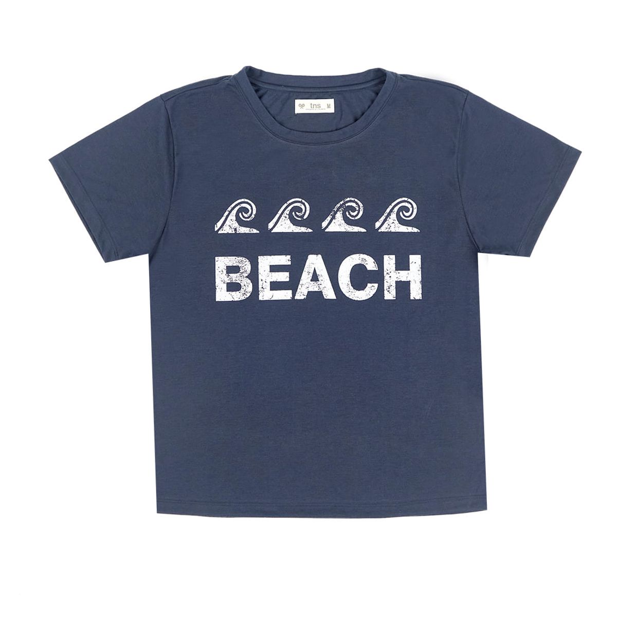 TENNIS - Camiseta azul con estampado de olas para mujer