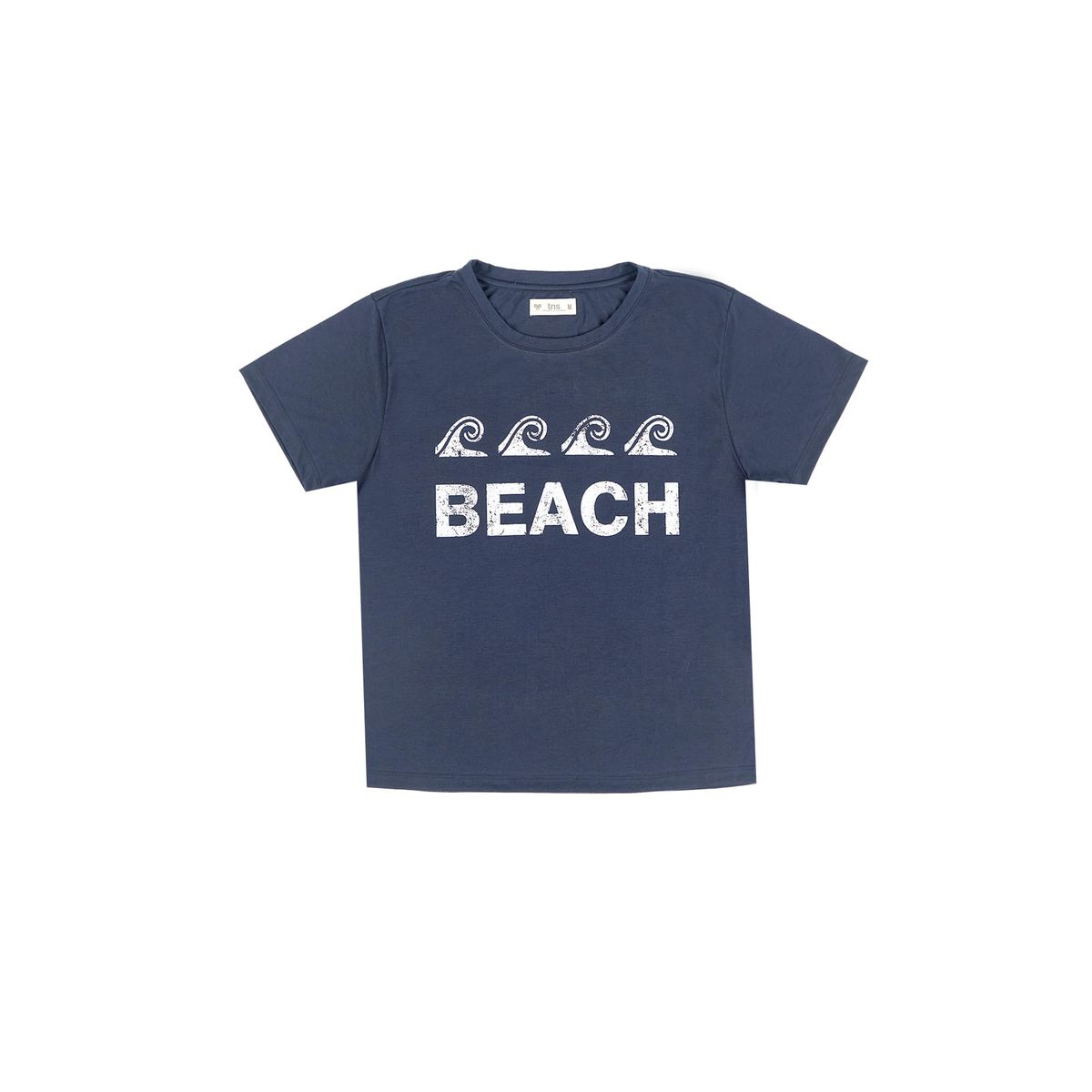 TENNIS - Camiseta azul con estampado de olas para mujer