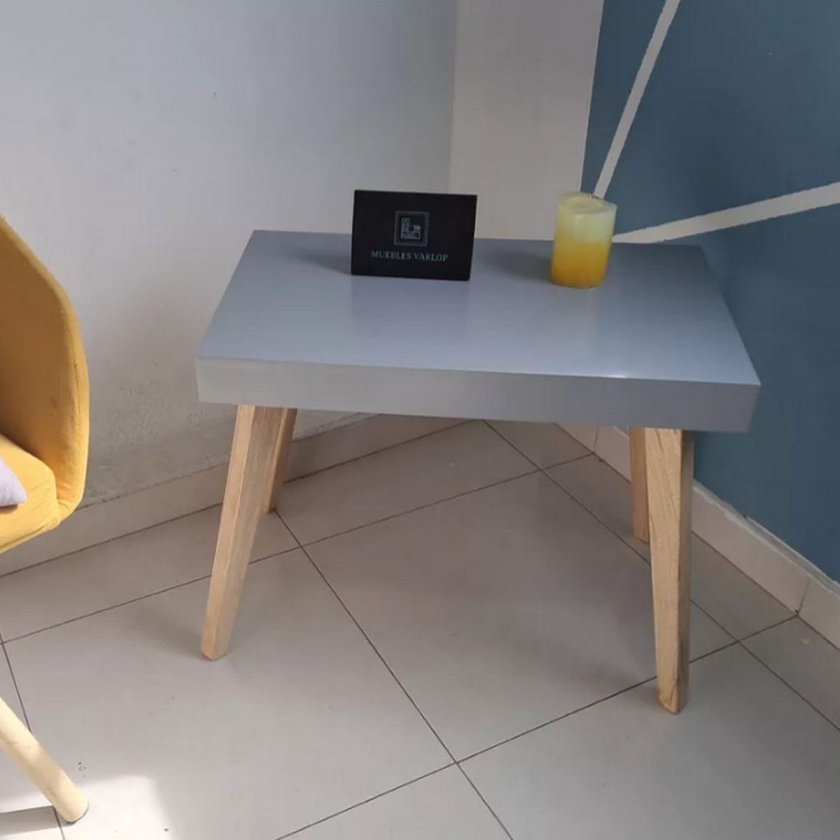 GENERICO - Mesa De Centro Deko GRIS Sala Auxiliar Decoración Moderna