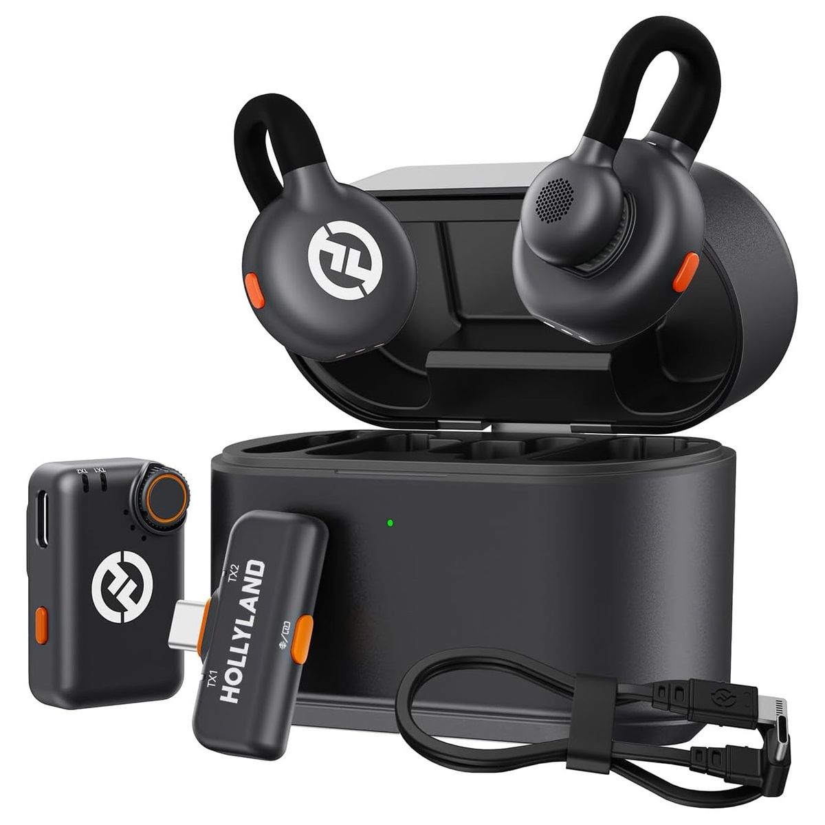 HOLLYLAND - Micrófono Hollyland Lark M2S Combo Cámara RX+USB-C RX+ Cable Lightning