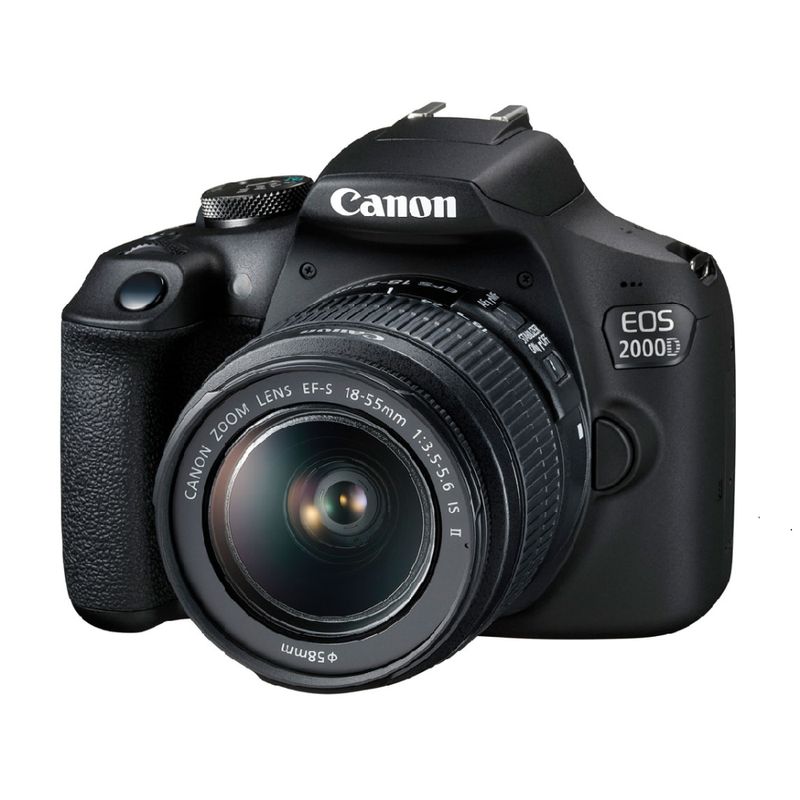 CANON - Cámara Canon EOS 2000d 24,1 MPX KIT 18 - 55mm IS II WIFI - Negro