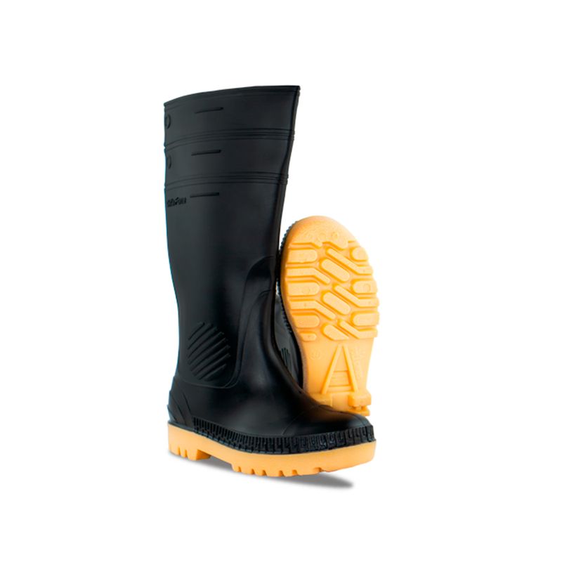 GENERICO - BOTA INDUSTRIAL NEGRO AMARILLO CON PUNTERA